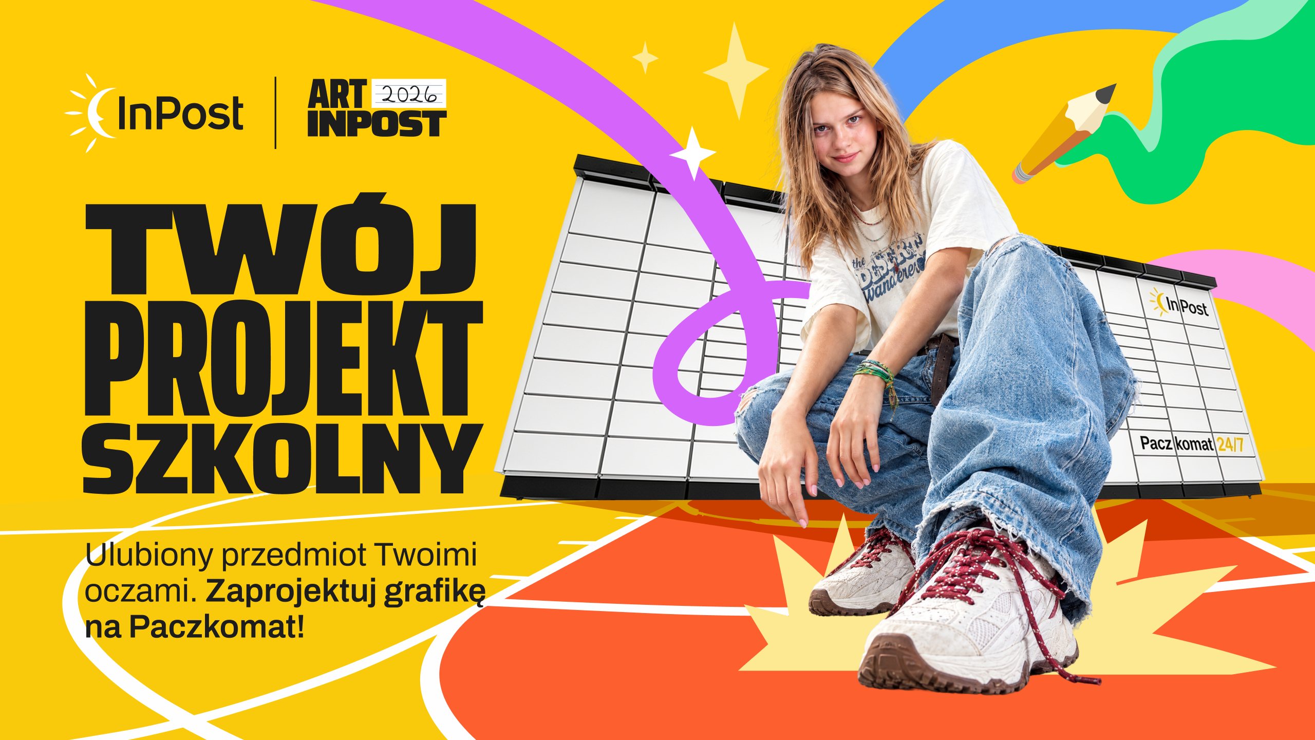 ArtInPost 2026 - Twój projekt szkolny. Ulubiony przedmiot Twoimi oczami. Zaprojektuj grafikę na Paczkomat!